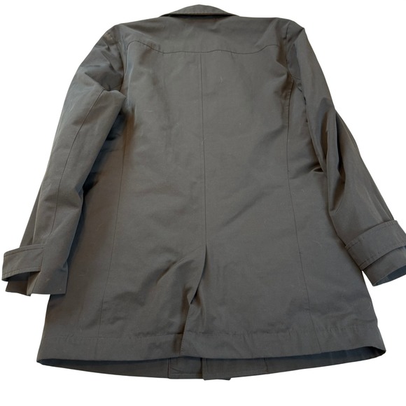 HUGO BOSS Men's Navy Blue Trench Coat Full Length Modern Classic Style Size 40R - Picture 5 of 16